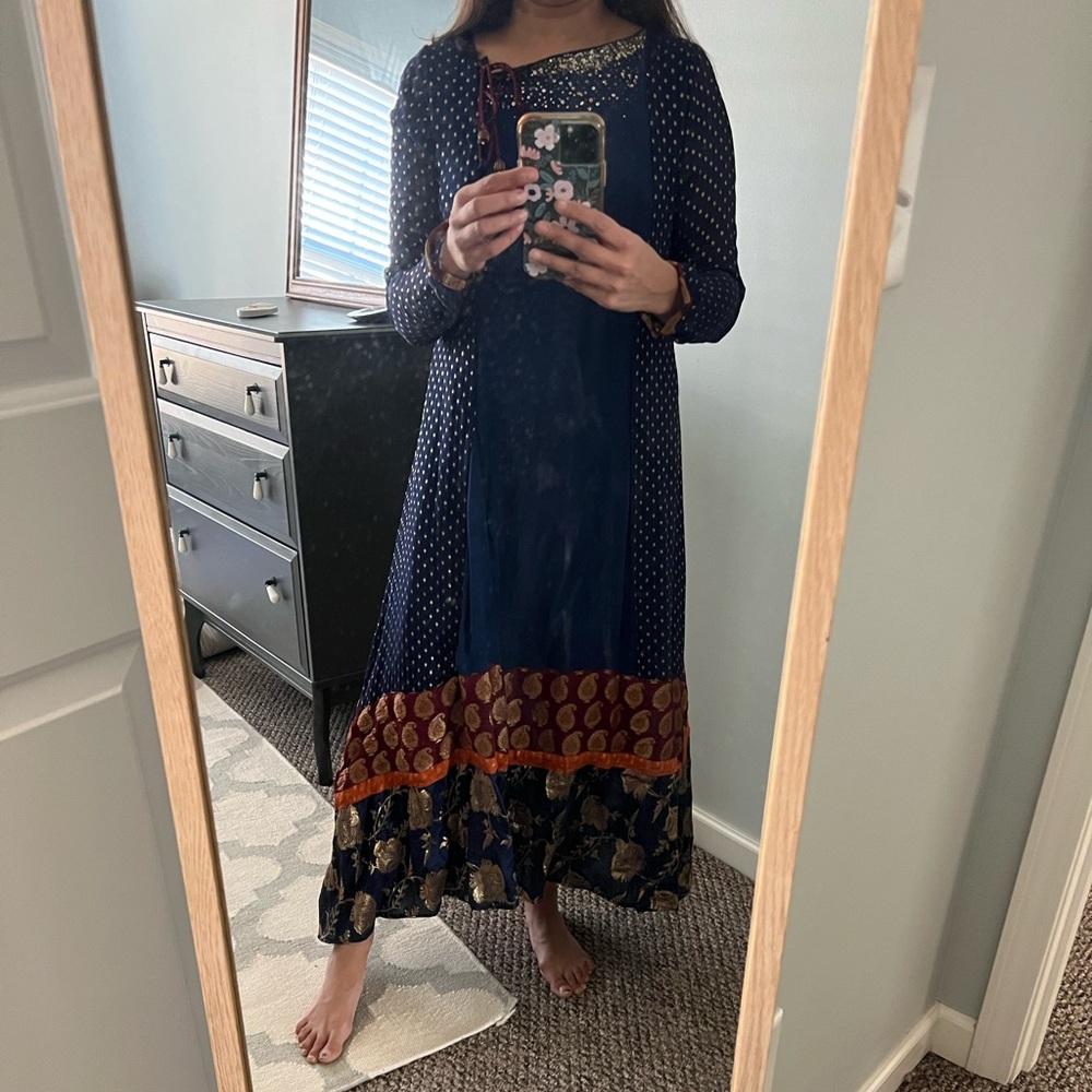 Eid special!!! Gorgeous long chiffon kurta with dupatta